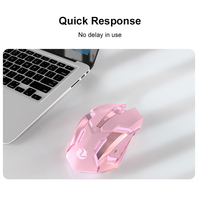 Mysz do gier akumulator 2.4GWireless mysz Bluetooth wyciszenie mysz ergonomiczna do komputera Laptop podświetlany diodami LED myszy dla IOS Android 3